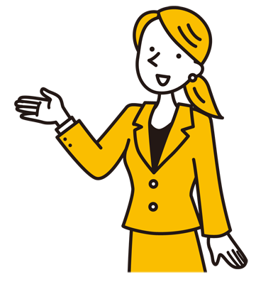 文章作成を行う女性のイラスト